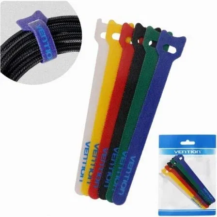 Vention KAC00 Tira Organizadora de Cables Reutilizable Velcro 15cm Pack 6 Colores Vention KAC00 Tira Organizadora de Cables Reutilizable Velcro 15cm Pack 6 Colores