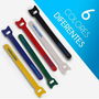 Vention KAC00 Tira Organizadora de Cables Reutilizable Velcro 15cm Pack 6 Colores