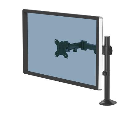 Fellowes Brazo para Monitor Individual Reflex Series TM Negro 8502501 - Ajuste Altura 45cm, Soporte hasta 32 pulgadas, Montaje en Poste, Gestión de Cables, VESA 75x75/100x100 Fellowes Brazo para Monitor Individual Reflex Series TM Negro 8502501 - Ajuste Altura 45cm, Soporte hasta 32 pulgadas, Montaje en Poste, Gestión de Cables, VESA 75x75/100x100