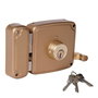 Ucem 4125hb100i Cerradura de sobreponer 1 punto izquierda hierro barnizado oro