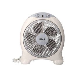 Edm Ventilador box fan Blanco/gris 45W