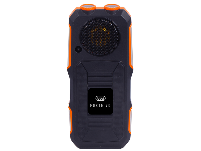 Trevi Forte 70 Teléfono Móvil Antigolpes, Color Negro y Naranja