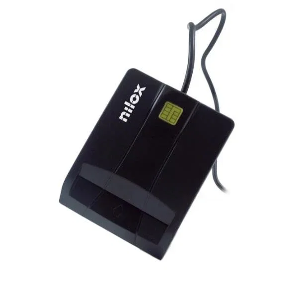 Nilox NXLD001 - Lector de Tarjetas Inteligentes Externo USB 2.0 para DNI Electrónico, Tarjetas Sanitarias, Firma Digital y Certificados, Negro Nilox NXLD001 - Lector de Tarjetas Inteligentes Externo USB 2.0 para DNI Electrónico, Tarjetas Sanitarias, Firma Digital y Certificados, Negro