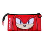 Sight Estuche Portatodo Triple Sonic The Hedgehog Knuckles Rojo Ripstop 10x23.5x5cm