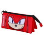 Sight Estuche Portatodo Triple Sonic The Hedgehog Knuckles Rojo Ripstop 10x23.5x5cm