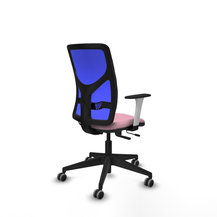 PIQUERAS Y CRESPO Silla de oficina Motilla con mecanismo Sincro/Traslack, Rosa y Azul
