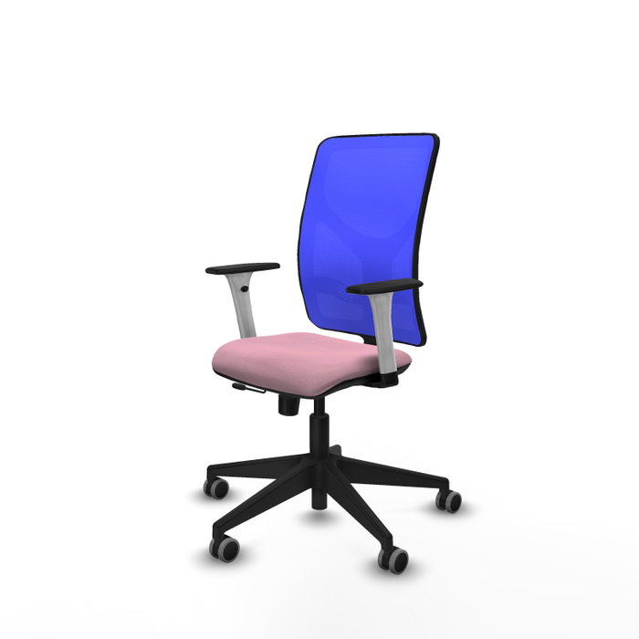 PIQUERAS Y CRESPO Silla de oficina Motilla con mecanismo Sincro/Traslack, Rosa y Azul