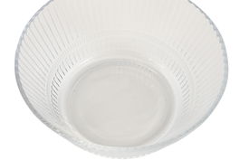 DKD Home Decor Ensaladera Básicos de Vidrio Transparente, Capacidad 2.1L, Dimensiones 22 x 22 x 9.5 cm