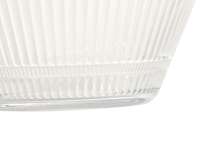 DKD Home Decor Ensaladera Básicos de Vidrio Transparente, Capacidad 2.1L, Dimensiones 22 x 22 x 9.5 cm