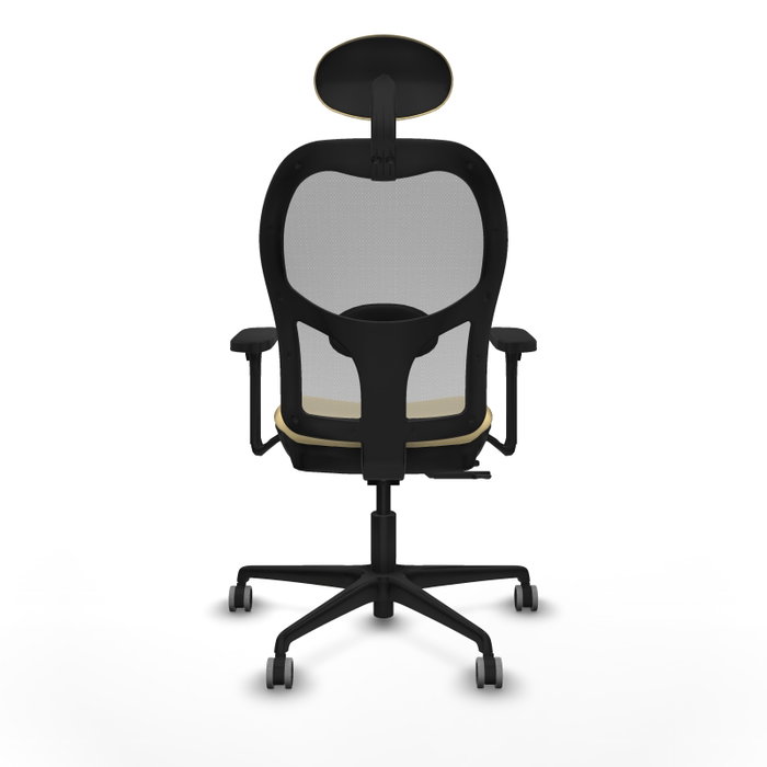 PIQUERAS Y CRESPO Silla de oficina Jorquera con mecanismo Sincro/Traslack, Crema y Gris PIQUERAS Y CRESPO Silla de oficina Jorquera con mecanismo Sincro/Traslack, Crema y Gris