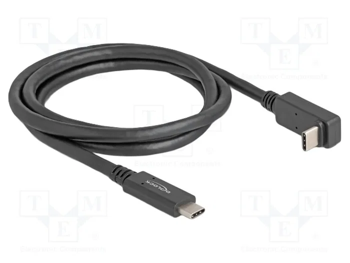 DeLOCK Cable USB Type-C a USB Type-C 10 Gbps 1 m 4K 60W PD Angular DeLOCK Cable USB Type-C a USB Type-C 10 Gbps 1 m 4K 60W PD Angular