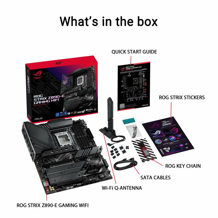 ASUS ROG STRIX Z890-E GAMING WIFI, Intel Z890, LGA 1851, ATX, Negro ASUS ROG STRIX Z890-E GAMING WIFI, Intel Z890, LGA 1851, ATX, Negro