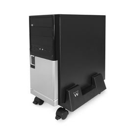 EWENT Soporte CPU EW1290 con Ruedas y Base Ajustable para Carcasa de Ordenador Escritorio Negro