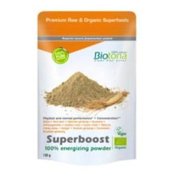 Biotona Superboost 150Gr Bio Ginseng Maca Ashwagandha para Energía y Vitalidad Vegano