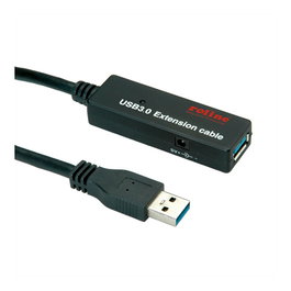 ROLINE Cable Repetidor USB 3.2 Gen 1 USB A a USB A 10m Negro