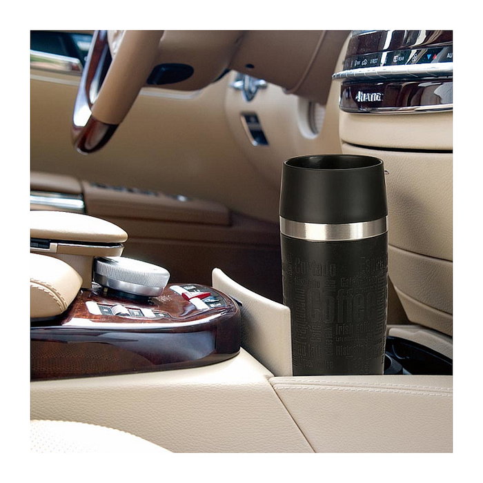 Emsa 515618 Travel Mug Standard-Design Grande en Negro, Rojo y Acero inoxidable Emsa 515618 Travel Mug Standard-Design Grande en Negro, Rojo y Acero inoxidable