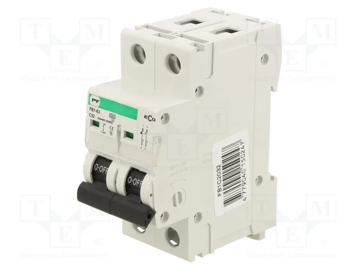 Promfactor Baltic Interruptor magnetotérmico ECO 32A 2 polos Promfactor Baltic Interruptor magnetotérmico ECO 32A 2 polos