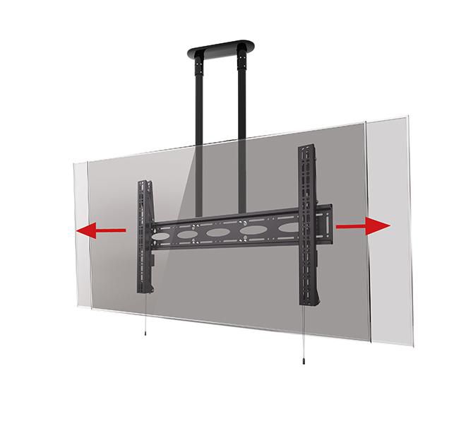 B-Tech Soporte Techo Pantallas Grandes BT8449, 65"-100", VESA 1000x600mm, 80 Kg