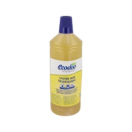 ECODOO Jabon Negro Liquido 1L para Limpiar y Renovar Todo Tipo de Suelos