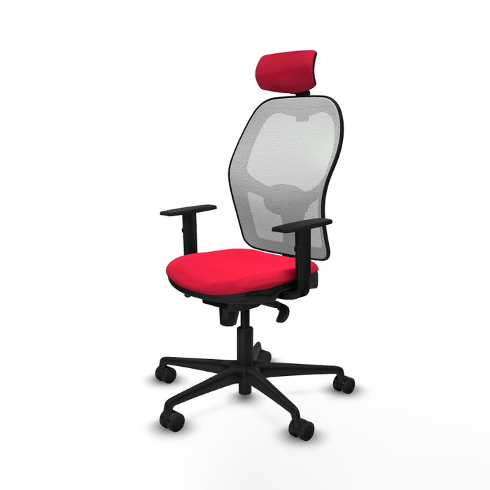 PIQUERAS Y CRESPO Silla de oficina Jorquera con mecanismo Sincro, Rojo y Blanco PIQUERAS Y CRESPO Silla de oficina Jorquera con mecanismo Sincro, Rojo y Blanco