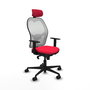PIQUERAS Y CRESPO Silla de oficina Jorquera con mecanismo Sincro, Rojo y Blanco