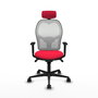 PIQUERAS Y CRESPO Silla de oficina Jorquera con mecanismo Sincro, Rojo y Blanco