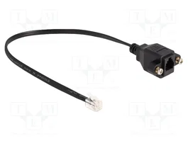 DeLOCK Cable RJ10 macho a RJ10 hembra para instalación 30 cm negro