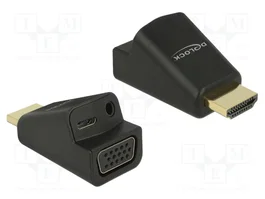 DeLOCK 65895 Adaptador HDMI-A Macho a VGA y Audio 3.5 mm Hembra