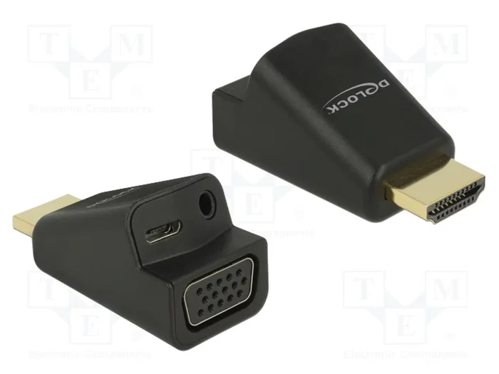 DeLOCK 65895 Adaptador HDMI-A Macho a VGA y Audio 3.5 mm Hembra DeLOCK 65895 Adaptador HDMI-A Macho a VGA y Audio 3.5 mm Hembra