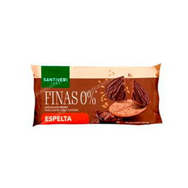 SANTIVERI Galleta Fina 0% Bañada Espelta-Choco 90 Gr Sin Azúcares Añadidos Alta en Fibra