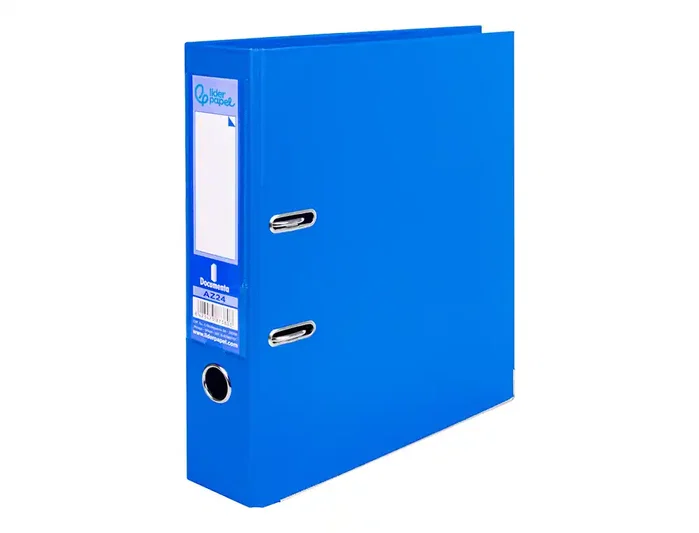 Liderpapel Archivador de Palanca A4 Azul con Lomo de 75mm