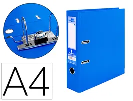 Liderpapel Documenta Archivador de Palanca A4 Forrado PVC con Rado Lomo 75mm Azul, Cartón, 2/75 mm, Dimensiones 80x320x290 mm