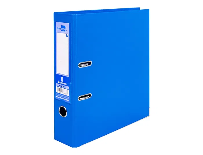 Liderpapel Documenta Archivador de Palanca A4 Forrado PVC con Rado Lomo 75mm Azul, Cartón, 2/75 mm, Dimensiones 80x320x290 mm