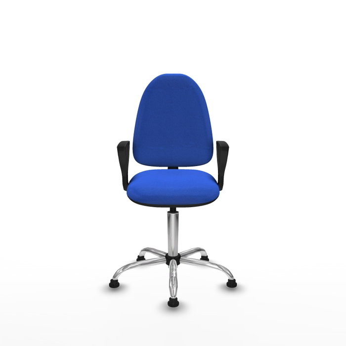 PIQUERAS Y CRESPO Silla de oficina Aýna Azul con Base Cromada