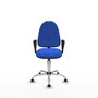 PIQUERAS Y CRESPO Silla de oficina Aýna Azul con Base Cromada