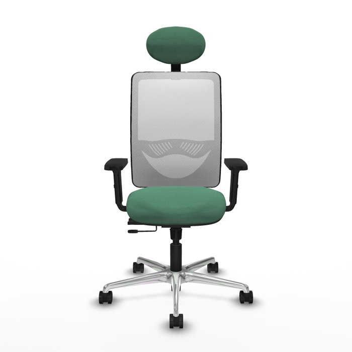 PIQUERAS Y CRESPO Silla de oficina Zulema Verde esmeralda y Blanco