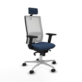 PIQUERAS Y CRESPO Silla de oficina Horna Azul marino y Blanco