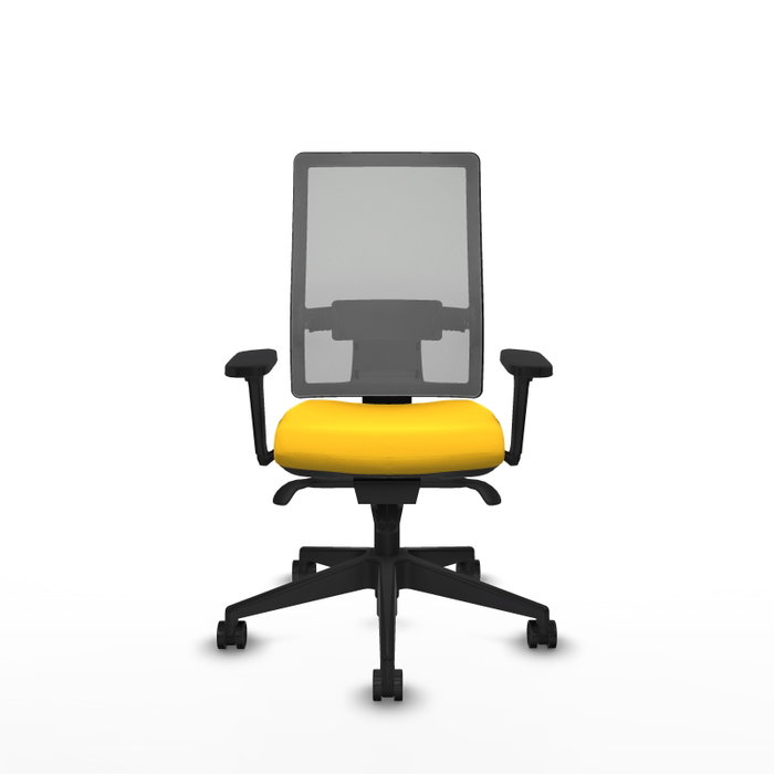 PIQUERAS Y CRESPO Silla de oficina Horna con mecanismo Sincro, Amarillo y Gris PIQUERAS Y CRESPO Silla de oficina Horna con mecanismo Sincro, Amarillo y Gris