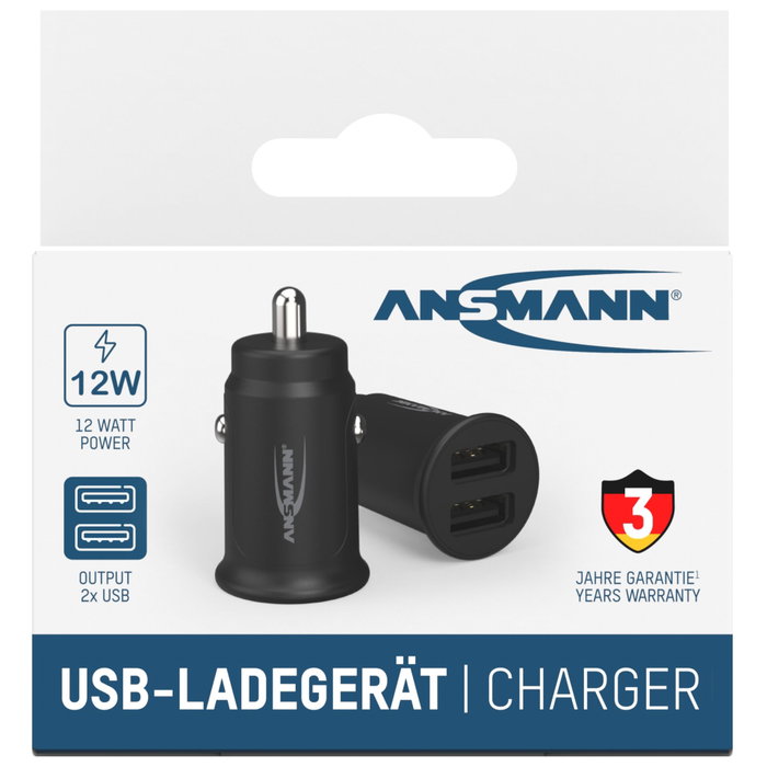 Ansmann In-Car Charger CC212 2xUSB 2400mA Ansmann In-Car Charger CC212 2xUSB 2400mA