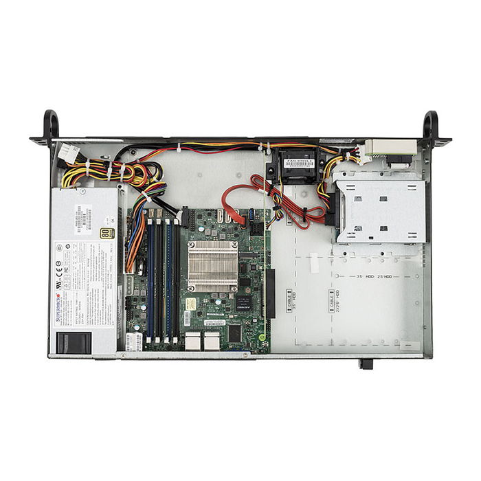 bluechip Serverline R11201s Servidor Rack 1U con Intel Atom C3558, 16 GB DDR4 y 480 GB SSD