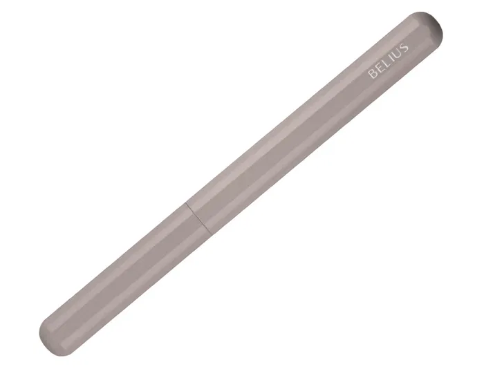 Belius Pluma y Funda Space B Minimalista Gris Tinta Azul Caja Diseño Similpiel M