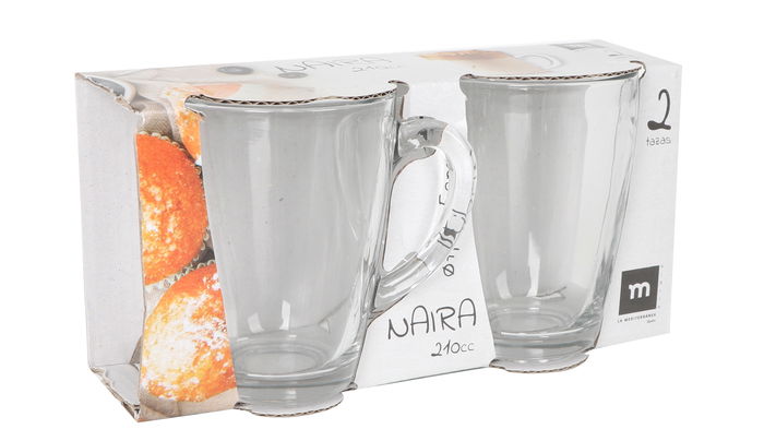 La Mediterranea Set 2 Tazas Cafe C/Leche "Naira" 21 cl (36 Cajas)