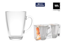 La Mediterranea Set 2 Tazas Cafe C/Leche "Naira" 21 cl (36 Cajas)