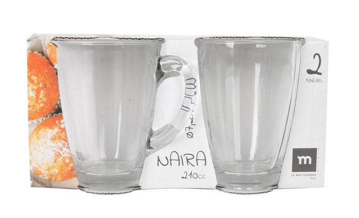La Mediterranea Set 2 Tazas Cafe C/Leche "Naira" 21 cl (36 Cajas)