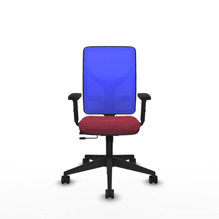 PIQUERAS Y CRESPO Silla de oficina Motilla con mecanismo Sincro/Traslack, Tela Granate y Malla Azul PIQUERAS Y CRESPO Silla de oficina Motilla con mecanismo Sincro/Traslack, Tela Granate y Malla Azul