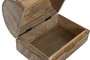 DKD Home Decor Set de 2 Cajas de Almacenaje de Mango Natural