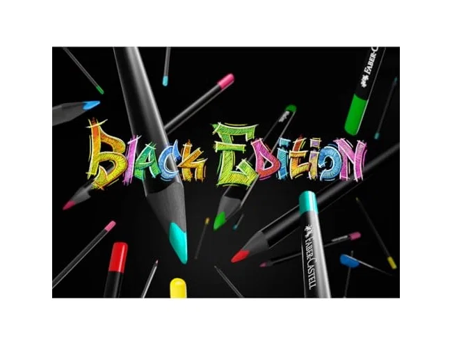 Faber Castell Black Edition Lápices de Colores Surtidos con Soporte