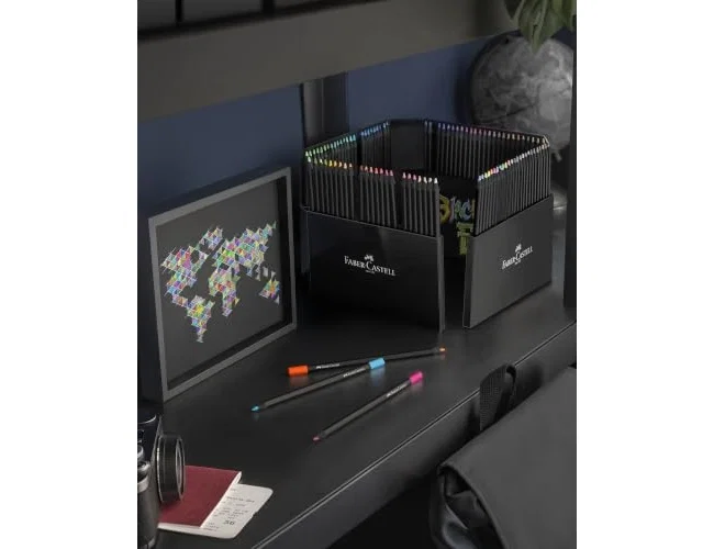 Faber Castell Black Edition Lápices de Colores Surtidos con Soporte