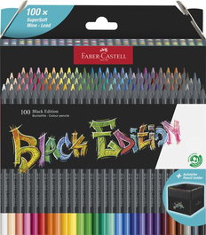 Faber Castell Lápices de Colores Edición Black Soporte 100 Unidades Colores Surtidos