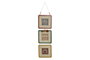 DKD Home Decor Leon pompon Marco Multifoto Kids Multicolor Natural 1,2 x 64 x 16 cm (4 Unidades) 3 Fotos MDF